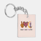 Porte-clés Paix, Amour, Sorcière (Devant gauche)