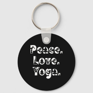 Porte-clés Paix Amour Yoga Pleine Conscience Zen Méditation Y