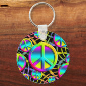 Porte-clés PAIX colorée (Recto)