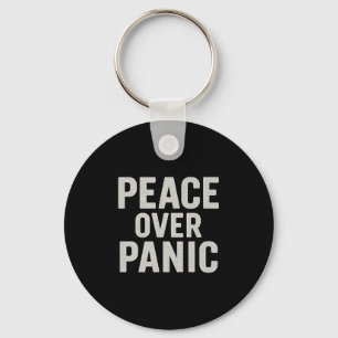 Porte-clés Paix contre panique. stoïque, Vintage, Motivationn