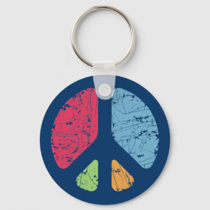 Porte-clés Paix de pochoir