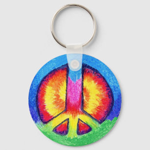 Porte-clés Paix de Tie~Dyed