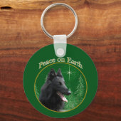 Porte-clés Paix du chien de berger belge (Recto)