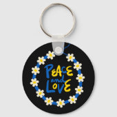 Porte-clés Paix et amour Ukraine Fleur Wreath (Recto)