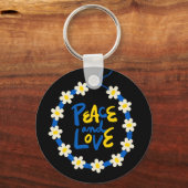 Porte-clés Paix et amour Ukraine Fleur Wreath (Recto)