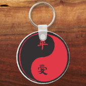 Porte-clés Paix et amour Yinyang (Recto)