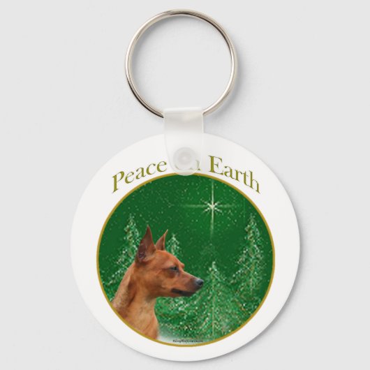 Porte-clés Paix Miniature Pinscher (Recto)
