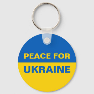Porte-clés Paix pour l'Ukraine Pavillon ukrainien