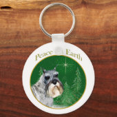 Porte-clés Paix Schnauzer Standard (Recto)