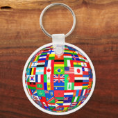 PORTE-CLÉS PAIX SUR LES DRAPEAUX DE LA TERRE (Recto)