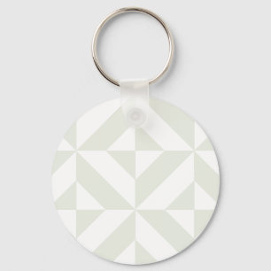 Porte-clés Pale Gray Geometric Deco Cube Pattern