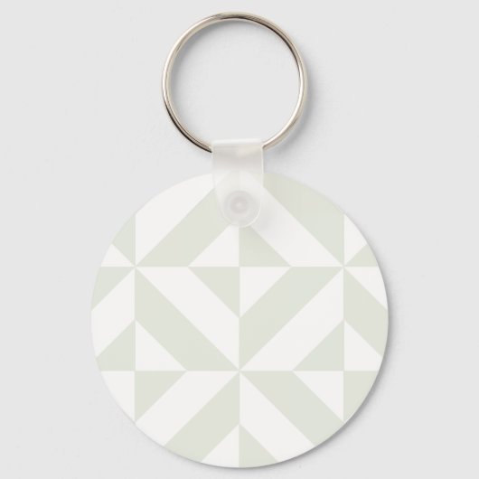 Porte-clés Pale Gray Geometric Deco Cube Pattern (Recto)