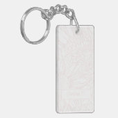 Porte-clés Pale Pink on White Chrysanthemums with Photo (Devant gauche)