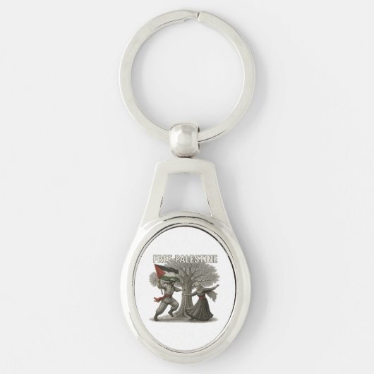 Porte-clés Palestine libre – Symbole de liberté (Devant)