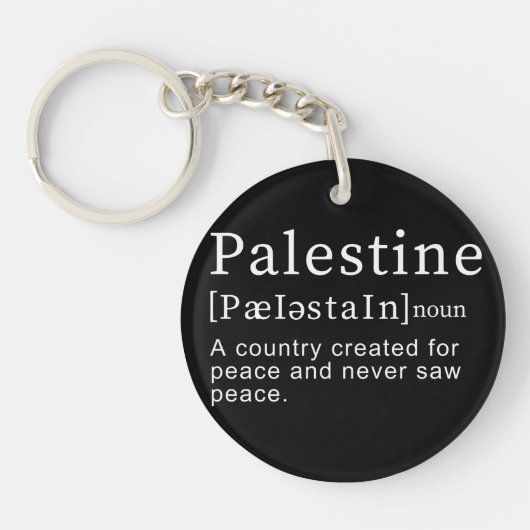Porte-clés Palestine Signification design Palestine Définitio (Devant)