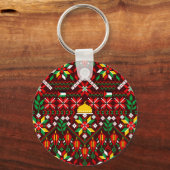 Porte-clés Palestine Tatreez Broderie traditionnelle (Recto)