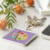 Porte-clés Palette Artiste avec pinceau (Côté)