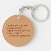 Porte-clés Palette de feu de Beethoven Citation Portrait (Dos)