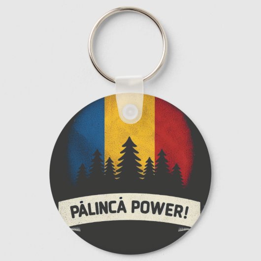 Porte-clés Palinca power - drapeau tricolore (Recto)