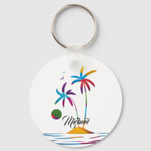 Porte-clés Palm Beach Sunrise tropicale