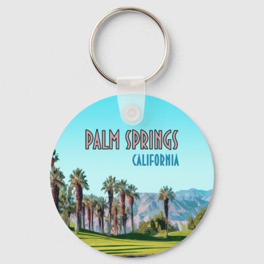 Porte-clés Palm Springs Californie Vintage (Recto)