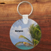 Porte-clés Palm Tree Breeze avec nom (Recto)