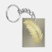Porte-clés Palm Tropical d'or feuille (Devant gauche)