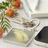 Porte-clés Palm Tropical d'or feuille (Devant Droit)
