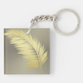 Porte-clés Palm Tropical d'or feuille (Dos)