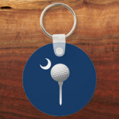 Porte-clés Palmetto de Caroline du Sud et croissant (Recto)