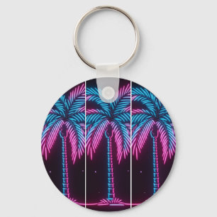 Porte-clés Palmier à néon lumineux