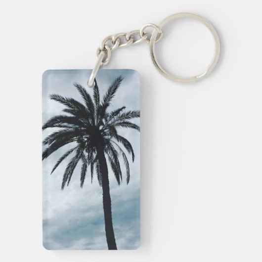 Porte-clés Palmier anneau photo tropicale (Dos)