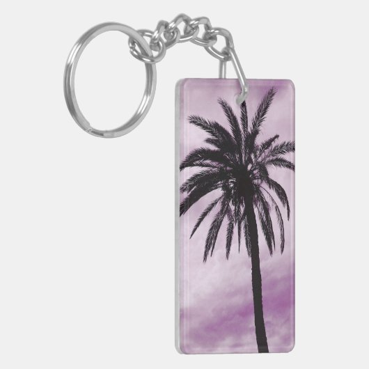 Porte-clés Palmier anneau photo tropicale (Devant gauche)