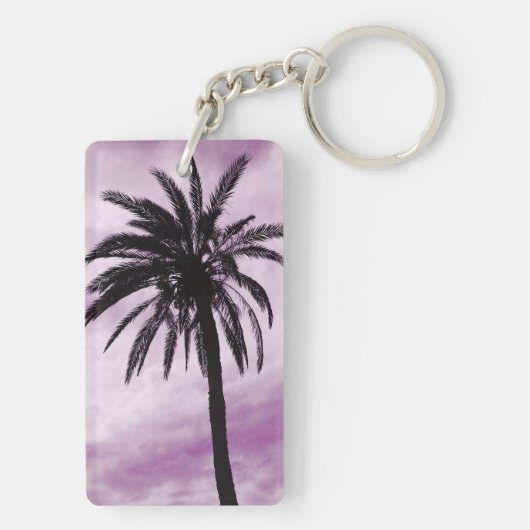 Porte-clés Palmier anneau photo tropicale (Dos)