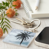 Porte-clés Palmier anneau photo tropicale (Devant Droit)