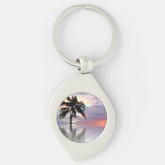 Porte-clés Palmier dans la Baie (Devant)