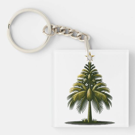 Porte-clés Palmier de Noël, Beach Aloha Noël (Devant)