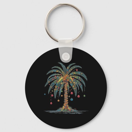 Porte-clés Palmier de Noël Joyeux Noël Tropical Chris (Recto)