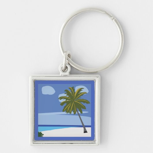 Porte-clés Palmier de plage Vacances Plage (Devant)