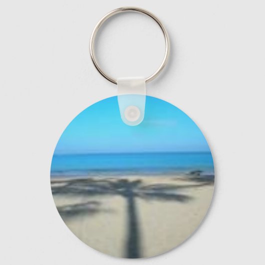 Porte-clés Palmier et plage (Recto)