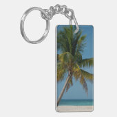 Porte-clés Palmier et plage de sable blanc  2 (Devant gauche)