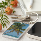 Porte-clés Palmier et plage de sable blanc  2 (Devant droit)
