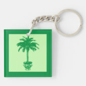 Porte-clés Palmier pointillé - émeraude et vert clair (Dos)
