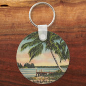 Porte-clés Palmier Rétro Vintage (Recto)