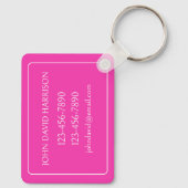 Porte-clés Palmier rose et blanc Palmier Monogramme (Verso)