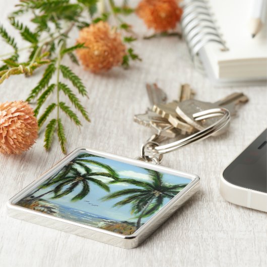 Porte-clés Palmiers Abstraits (Côté)