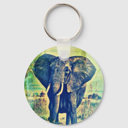 Porte-clés Palmiers éléphants (Recto)