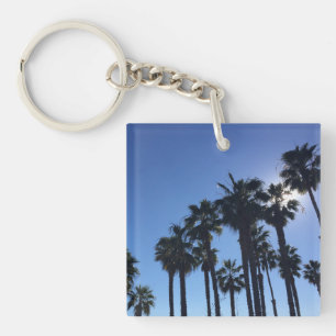 Porte-clés Palmiers Océan Été Bleu Couleur Photographie