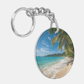 Porte-clés Palmiers Plage Tropicale Océan (Devant gauche)