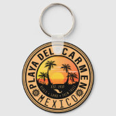 Porte-clés Palmiers Sunset Playa del Carmen Retro dans les an (Verso)
